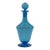 1960s Salviati Murano Glass Decanter in Turquoise Blue With Tear Drop Stopper For Sale