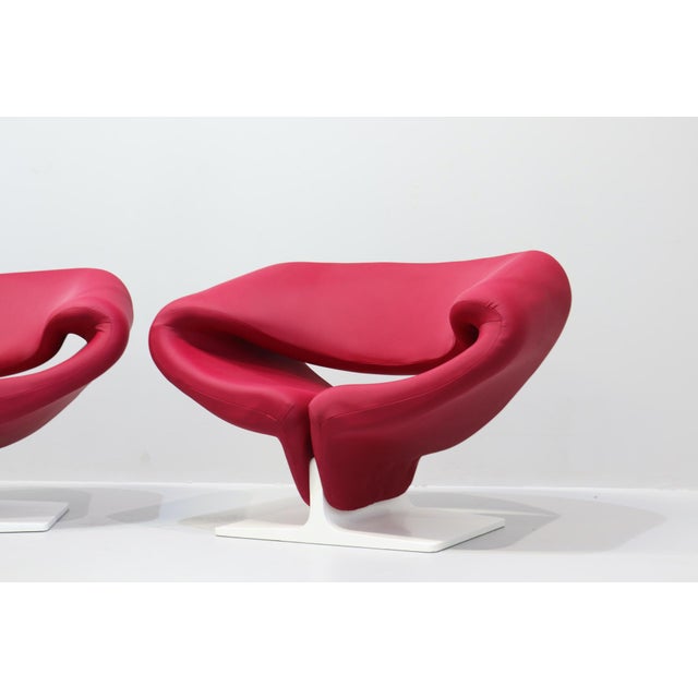 Red Mid-Century Ribbon Chairs by Pierre Paulin for Artifort, 1960s, Set of 2 For Sale - Image 8 of 14