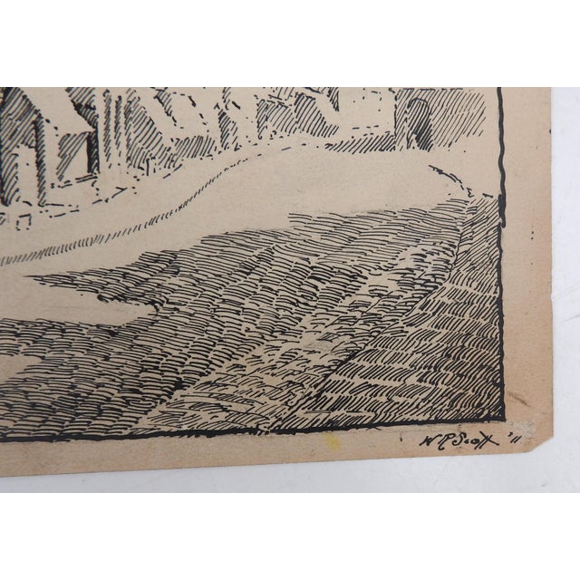 Collection of Late 19th Century Architectural Drawings Europe - Set of 5 For Sale - Image 9 of 10