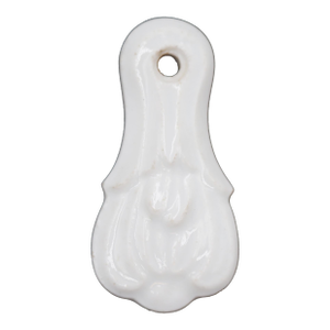 Antique Ceramic Acanthus Leaf Keyhole Draft Cover