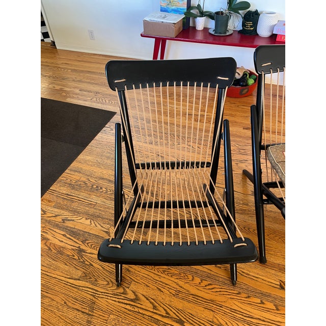 Maruni 1950s Rope Sling Chairs — a Pair For Sale - Image 9 of 9