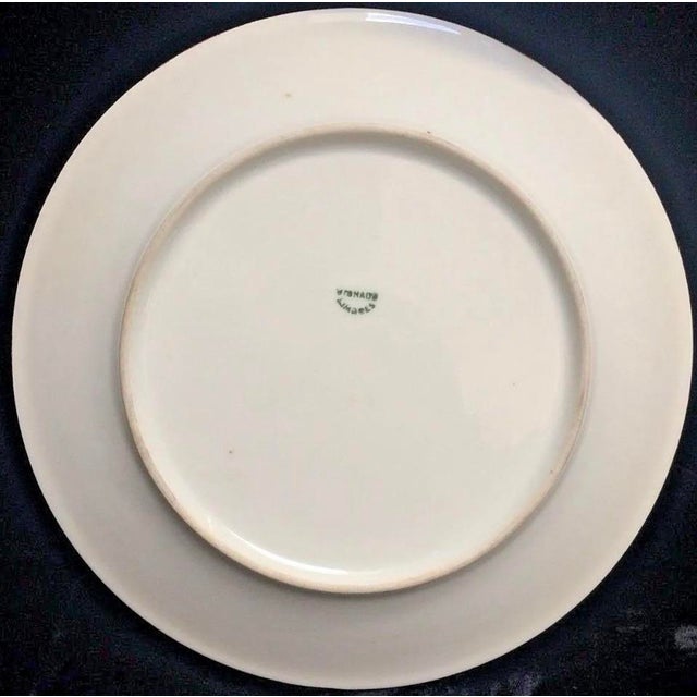 1910s Antique Hand Painted Limoges Oysters and Sailboat Cabinet Plate For Sale - Image 5 of 6