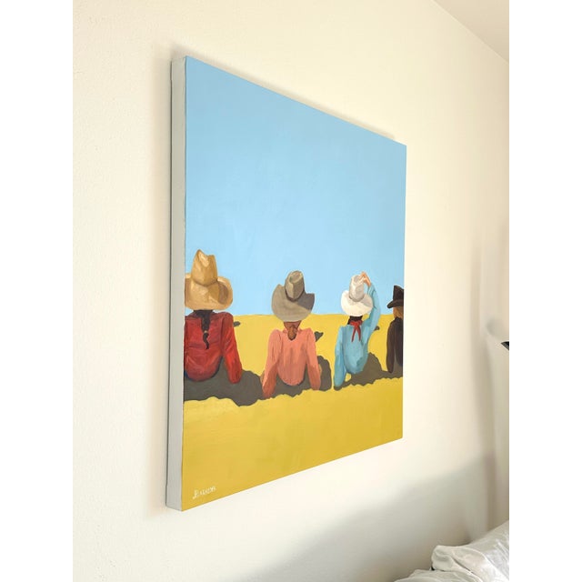 Textile "Under Big Skies" Modern Oil Painting, by Jennifer Hohlfelder For Sale - Image 7 of 10