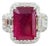 4.23 Ct Certified No Heat Ruby & Diamond Ring Size 7 For Sale
