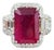 4.96 Ct Certified No Heat Ruby & Diamond Ring Size 7 For Sale