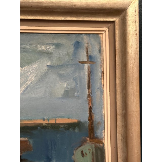 Gösta Ekdahl, Boat Harbour, 1963, Oil on Canvas, Framed For Sale - Image 6 of 13