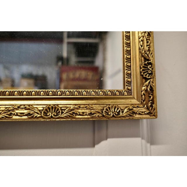 Glass Long Gilt Frame Wall Mirror, 1920s For Sale - Image 7 of 8