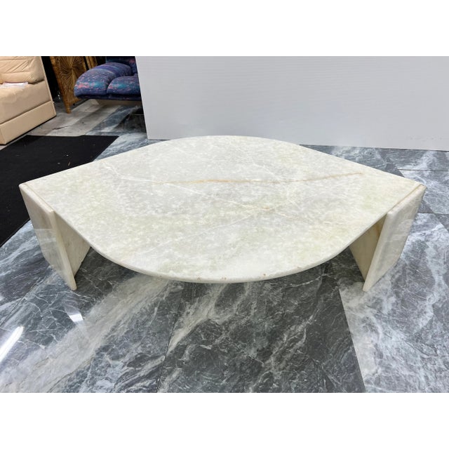 Italian Variegated Onyx Marble Teardrop Coffee Table, 1970s For Sale - Image 13 of 13