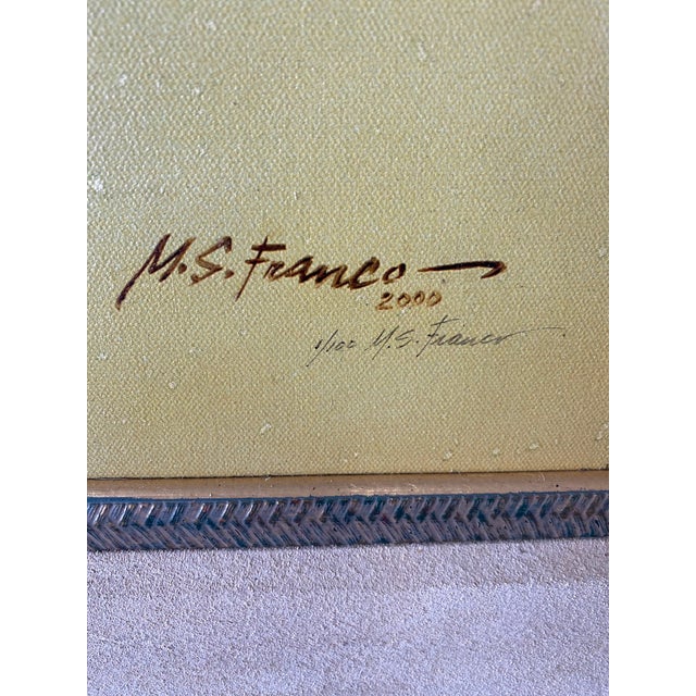 Mid 20th Century Mid 20th Century Limited Edition Canvas Elephant "King of the African Plains", Framed For Sale - Image 5 of 8