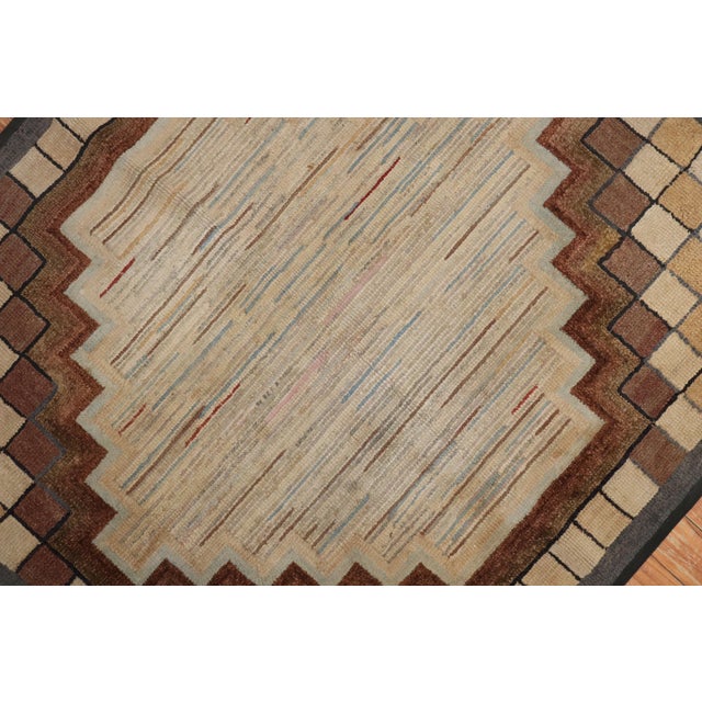 American Mid 20th Century Tribal American Hooked Rug - 2'10" x 3'2" For Sale - Image 3 of 18