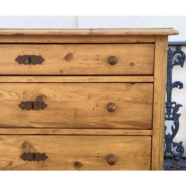 Pine Chest of Four Drawers, Denmark For Sale - Image 12 of 15