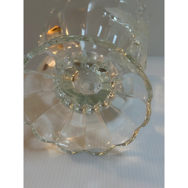 1970s Imperlux Bohemia Czechoslovakia Handcut Crystal Vase With Frosted Rose Etched For Sale - Image 9 of 14