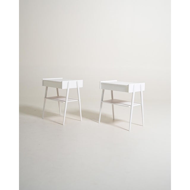 Nightstands from AB Carlström & Co Möbelfabrik, Sweden, 1950s, Set of 2 For Sale - Image 3 of 8