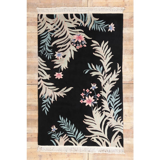 Black Vintage Chinese Art Deco Rug, 05'06 X 08'07 For Sale - Image 10 of 10