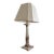 Large Vintage Solid Onyx Table Lamp | Cream & Honey Veined Stone | Late 20th Century For Sale