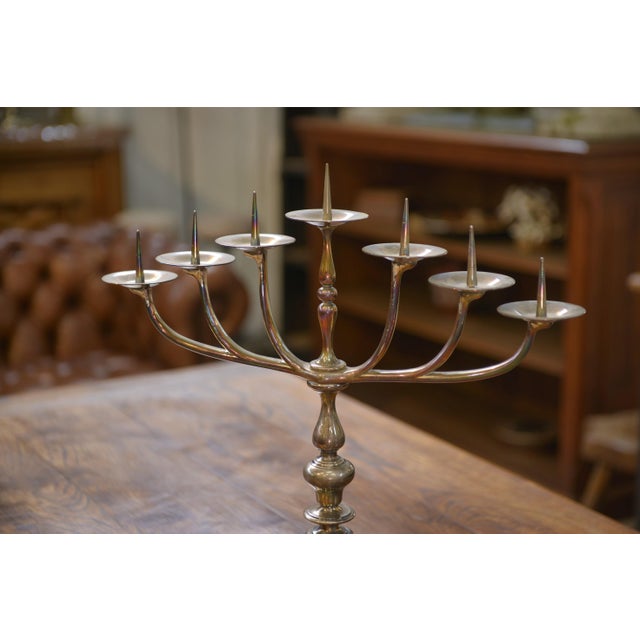 Metal Vintage Brass and Copper Candleholders, 1950s, Set of 2 For Sale - Image 7 of 12