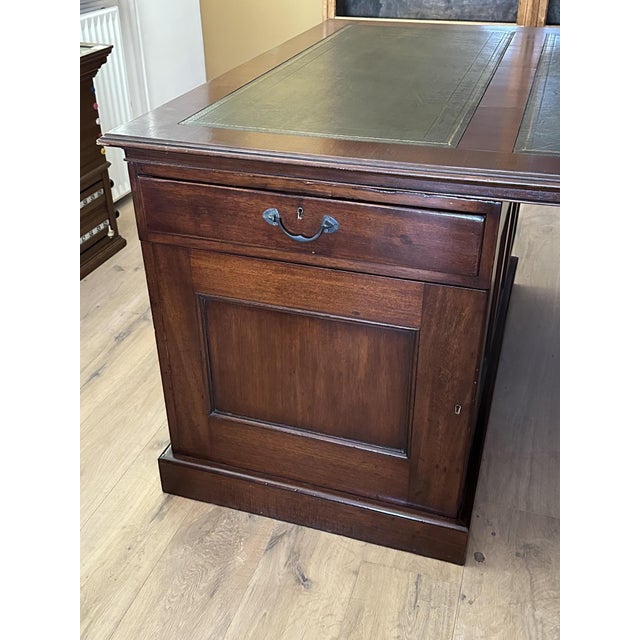 Large Antique Partners Desk For Sale - Image 5 of 14