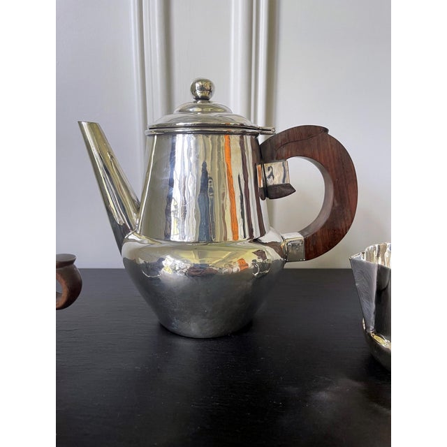 Mid-Century Modern Early Mexican Modern Sterling Silver Coffee Tea Set William Spratling - 3 pcs For Sale - Image 16 of 18