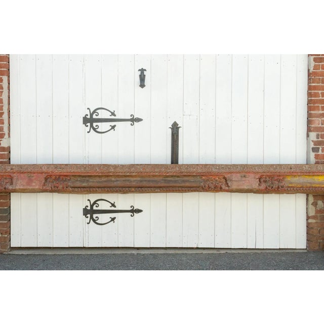 An architectural gem, this elegant antique carved beam is almost 20'' long and is hand carved from teak wood and is...