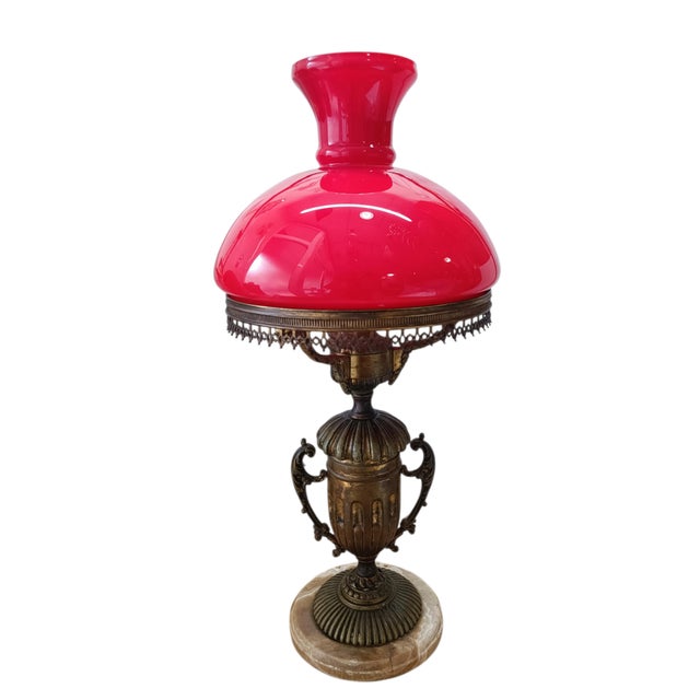 Large Art Nouveau Library Lamp, 1920s For Sale - Image 6 of 8