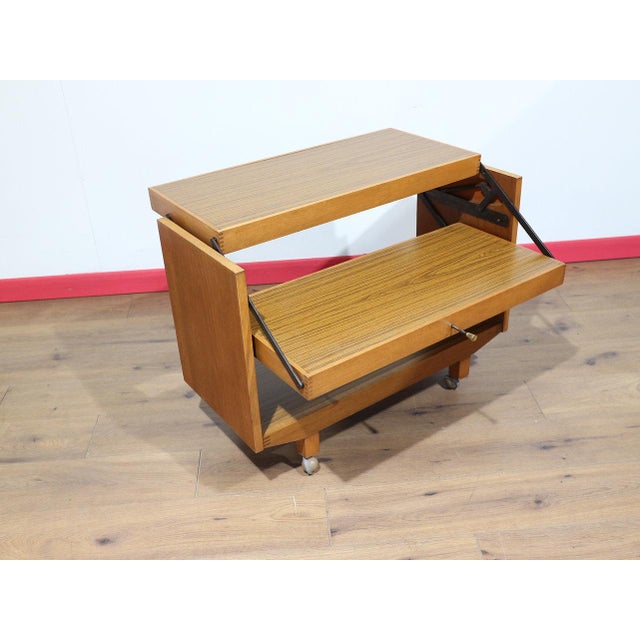Mid Century Modern Vintage Teak Metamorphic Folding Coffee Dining Table For Sale In Greensboro - Image 6 of 15