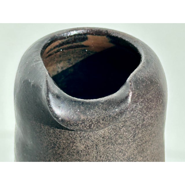 Hand-Thrown Slim Studio Ceramic Vases, Germany, 1980s, Set of 2 For Sale - Image 6 of 15