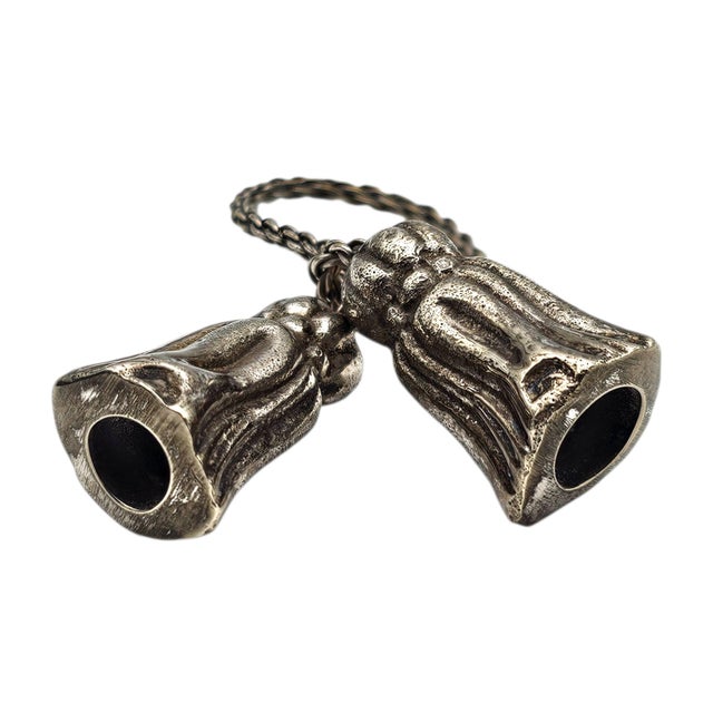 Late 20th Century Late 20th Century Silver-Plated Tassel Napkin Rings — Figural Tableware Accent - Set of Four For Sale - Image 5 of 8