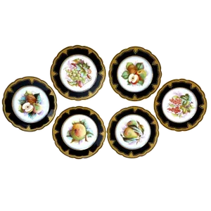 Porcelain Plates With Fruit Motifs