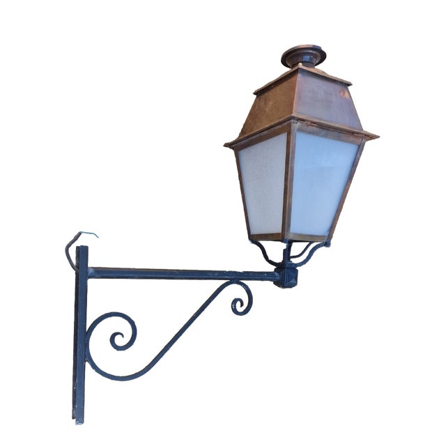 Large Vintage Wall Lantern, 1959 For Sale