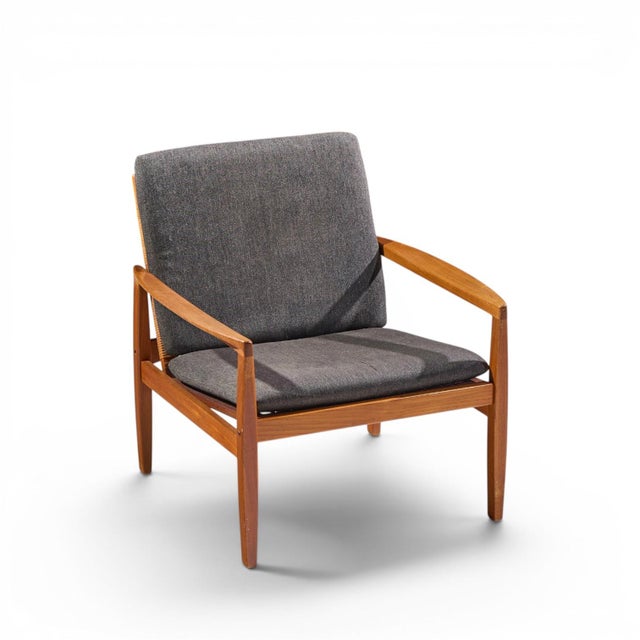 Hans Olsen for Juul Kristensen Model 519 Mid Century Danish Teak and Cane Chairs - Pair For Sale - Image 12 of 13