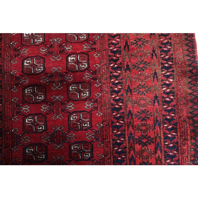 1960s, Handmade Vintage Afghan Ersari Runner 3.5' X 9.2' For Sale - Image 14 of 18