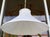 Mid-Century Modern 1960s Off White Pleated Swag Pendant Light For Sale - Image 3 of 10