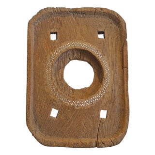 Andrianna Shamaris Antique Teak Wood Rice Pounder For Sale