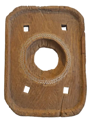 Andrianna Shamaris Antique Teak Wood Rice Pounder