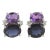 Christina Addison Mini Gum Drop™ Earrings With Amethyst and Iolite and Diamonds - a Pair For Sale