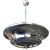 2 Layer Chrome Art Deco Streamline Saucer Ceiling Pendant Chandelier 3 Available For Sale