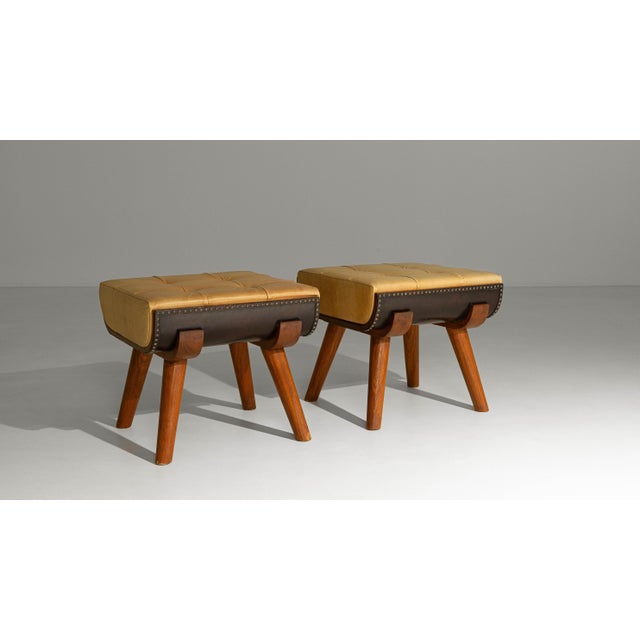 Animal Skin 1960s Italian Exceptional Italian Ottomans - A Pair For Sale - Image 7 of 18