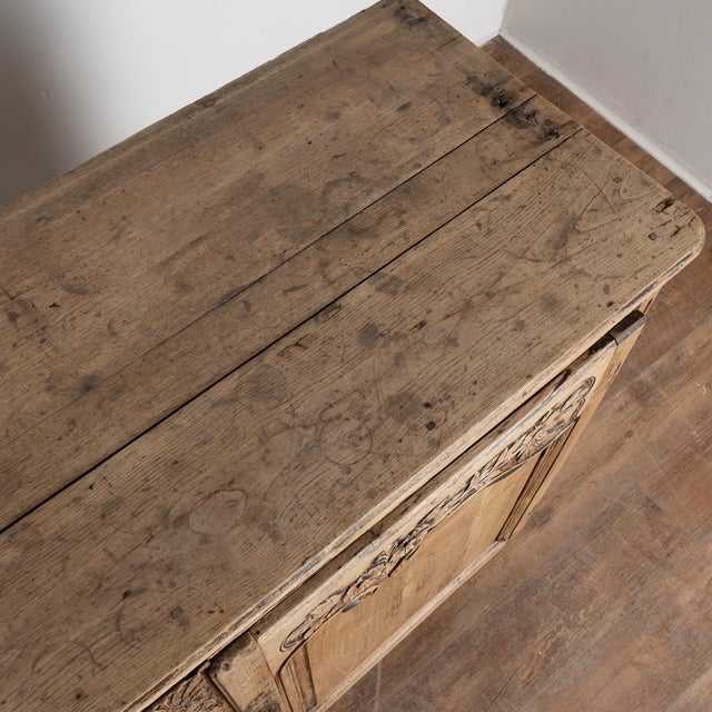 Wood Early 19th Century French Bleached Oak Sideboard Buffet For Sale - Image 7 of 16