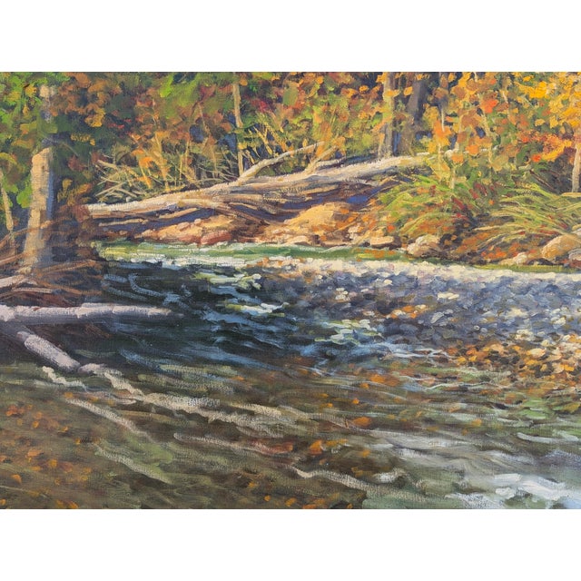 Jerry Greenberg "Arkansas River Ozarks" Contemporary Realistic Forested Landscape Painting, 1995 For Sale - Image 11 of 12