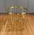 Metal Vintage French Style Brass and Glass Side Table For Sale - Image 7 of 9