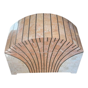 Late 20th Century Maitland Smith Tessellated Pink Marble Domed Box