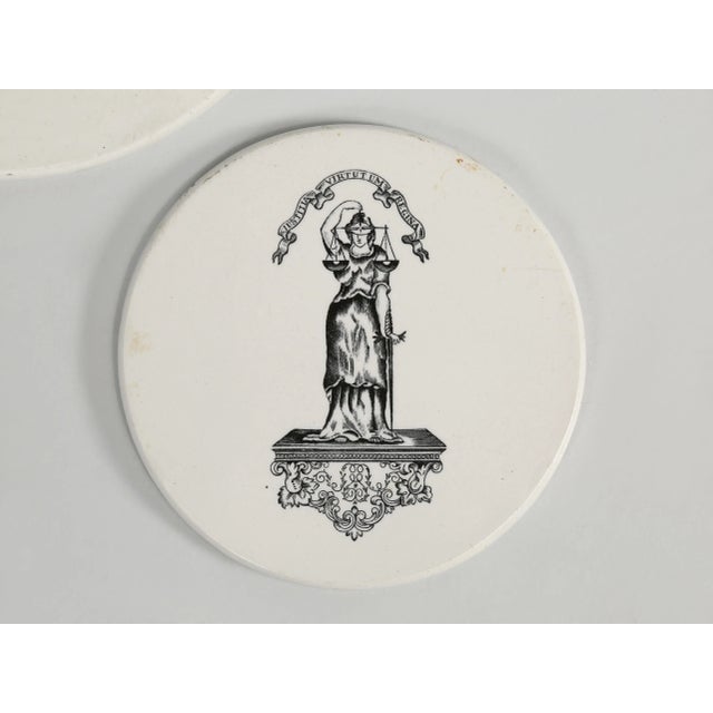 Antique Collection of '10' Ironstone Advertising Scale Plates, Circa 1880-1920 For Sale In Chicago - Image 6 of 12