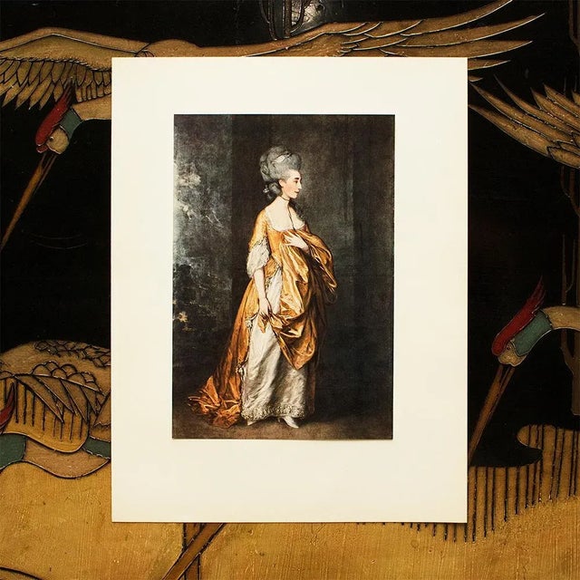 English 1956 After Thomas Gainsborough "Mrs. Grace Dalrymple Elliott", Vintage Full-Color Print For Sale - Image 3 of 8
