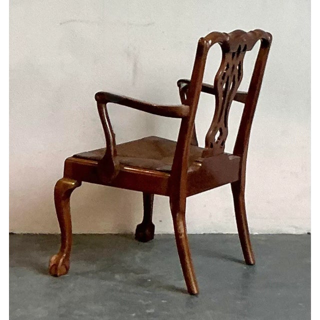 Mid-Century Modern Vintage Regency Paine Furniture Claw and Ball Fireside Chair For Sale - Image 3 of 6