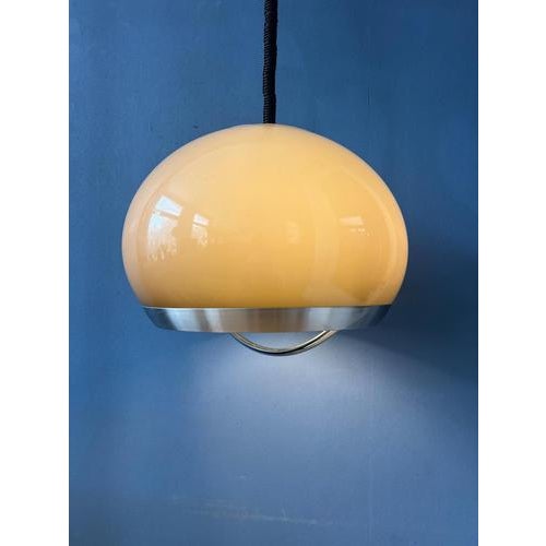 Vintage Space Age Mushroom Pendant Lamp from Dijkstra For Sale - Image 4 of 13