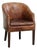 Desk Chair In Cognac-colored Cowhide Leather For Sale