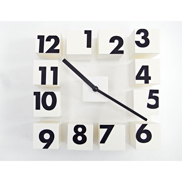 Fragmented Wall Clock with Plastic Cubes, 2010s, Set of 13 For Sale - Image 4 of 10