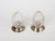 Mid-Century Modern 1950s Nickel-Plated Brass Acorn Flush Mounts – Hand-Cut Crystal Shades - a Pair For Sale - Image 3 of 9