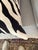 Woven Zebra Print Pillow Solid Reverse Side For Sale - Image 4 of 8