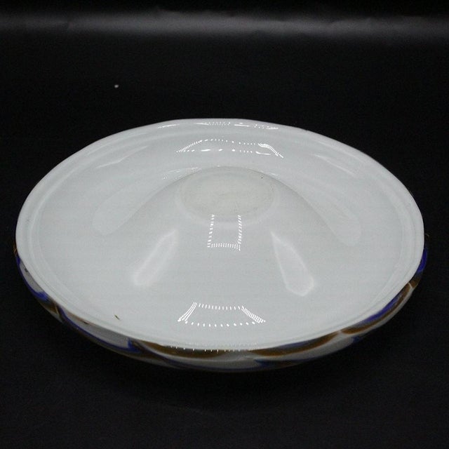Abstract 1957 Ercole Barovier Inverted Swirl Murano Bowl For Sale - Image 3 of 4
